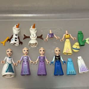 Lego Disney Princess Minifigure Lot Elsa Anna Olaf Belle Little Mermaid Skirts